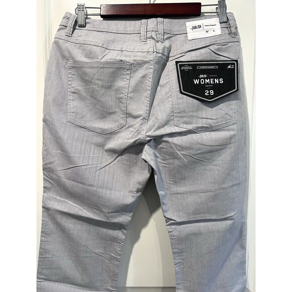 Publish Pants Women Size 29 Light Grey Cotton Straight Leg Mid Rise Relaxed - Picture 8 of 10